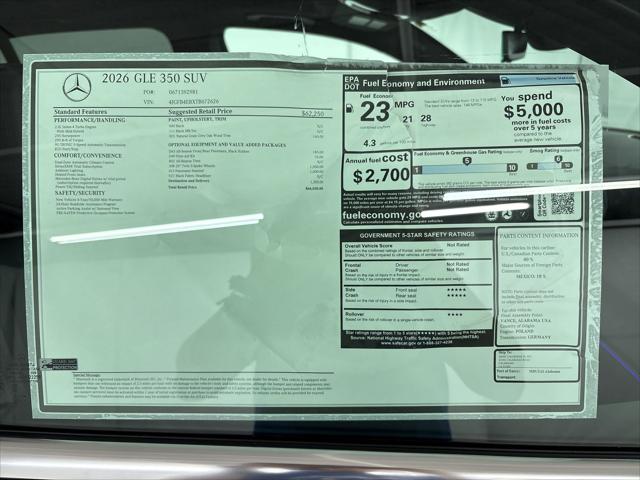 2026 Mercedes-Benz GLE GLE 350 GLE 350