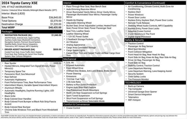 2024 Toyota Camry XSE V6 for sale in Slidell, LA