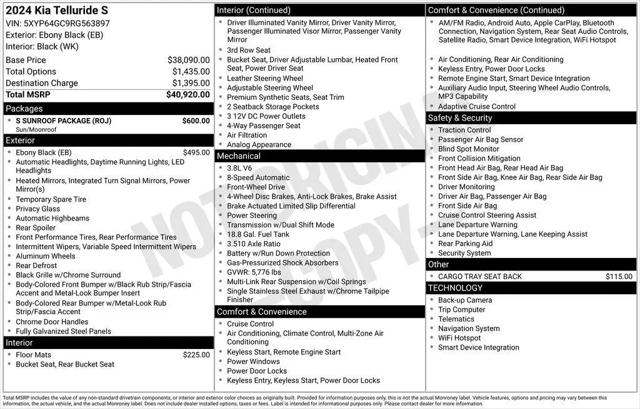 2024 Kia Telluride S for sale in Slidell, LA
