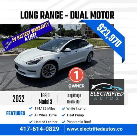 2022 Tesla Model 3 Long Range Dual Motor All-Wheel Drive for sale in Joplin, MO