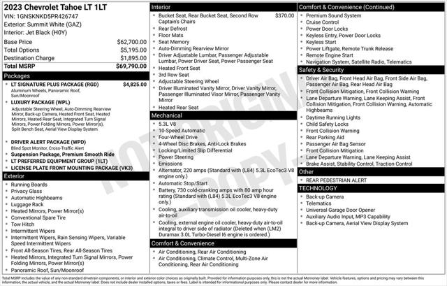 2023 Chevrolet Tahoe 4WD LT