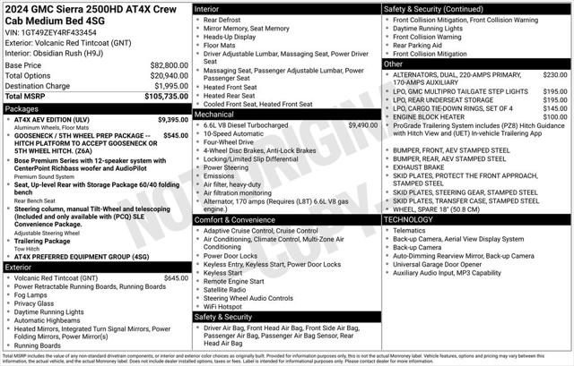 2024 GMC Sierra 2500HD 4WD Crew Cab Standard Bed AT4X