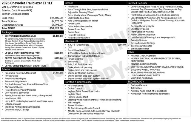 2026 Chevrolet TrailBlazer FWD LT