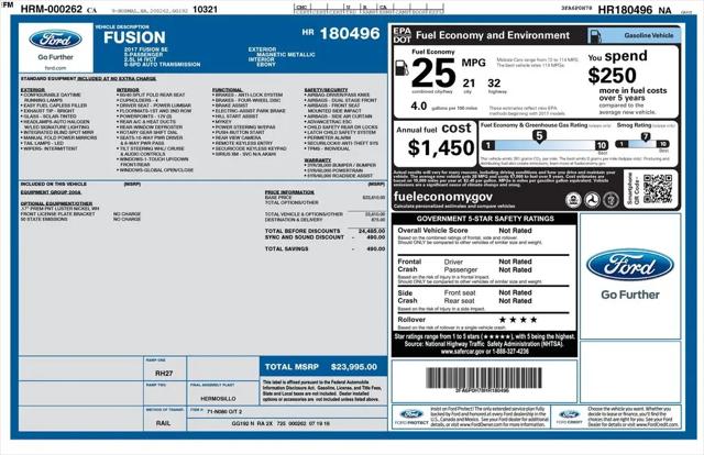 2017 Ford Fusion SE