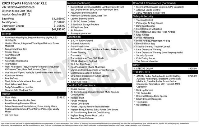 2023 Toyota Highlander XLE