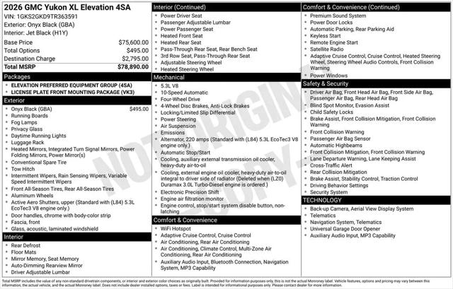 2026 GMC Yukon XL 4WD Elevation for sale in White Plains, NY