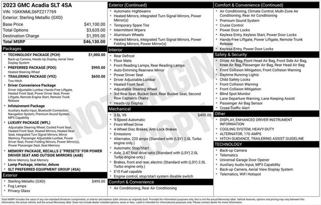 2023 GMC Acadia FWD SLT