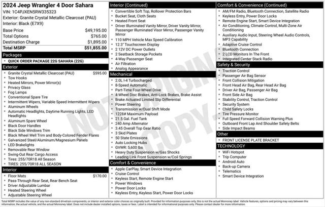 2024 Jeep Wrangler 4-Door Sahara 4x4