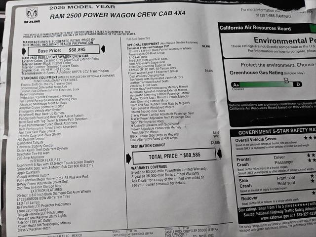 2026 Ram 2500 Power Wagon Crew Cab 4x4 6'4" Box