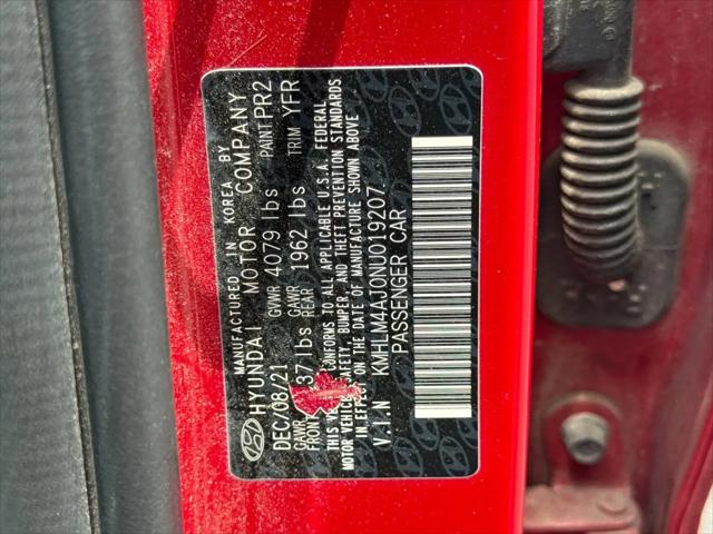 2022 Hyundai Elantra Hybrid Blue