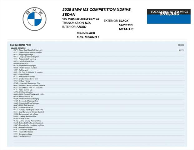 2025 BMW M3 Competition xDrive