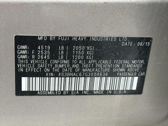 2016 Subaru Legacy 2.5i Limited