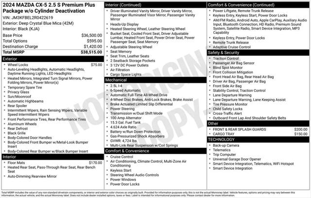 2024 Mazda CX-5 2.5 S Premium Plus