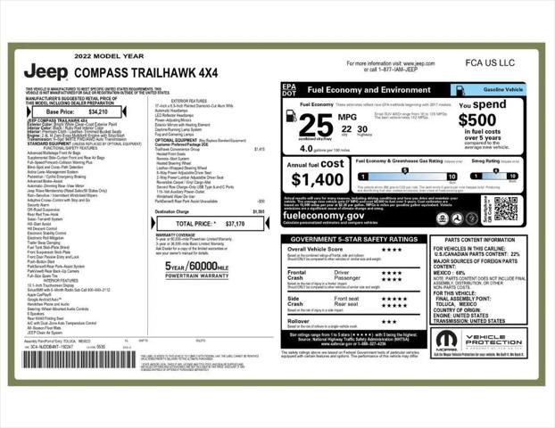 2022 Jeep Compass Trailhawk 4x4