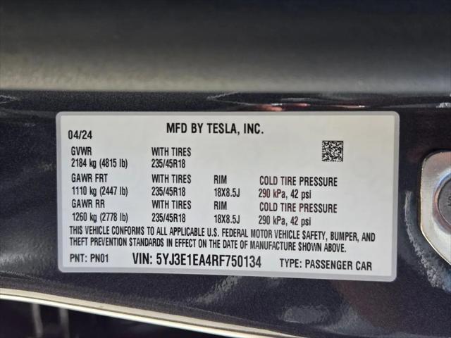 2024 Tesla Model 3 Long Range Dual Motor All-Wheel Drive