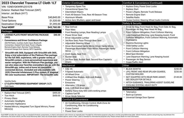 2023 Chevrolet Traverse AWD LT Cloth