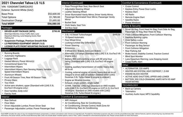2021 Chevrolet Tahoe 4WD LS