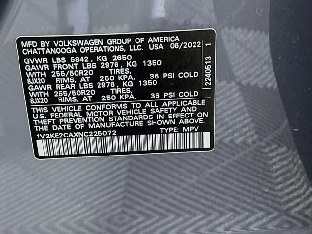 2022 Volkswagen Atlas Cross Sport 3.6L V6 SE w/Technology