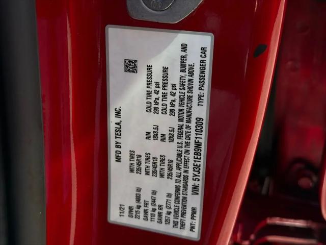 2022 Tesla Model 3 Long Range Dual Motor All-Wheel Drive