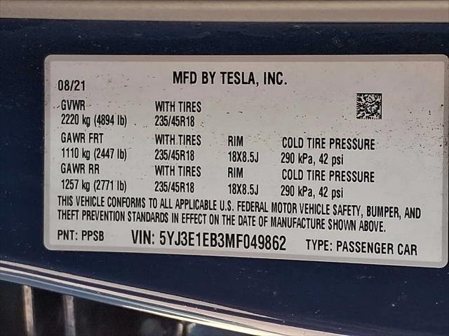 2021 Tesla Model 3 Long Range