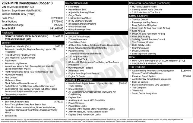 2024 MINI Cooper Countryman Cooper S