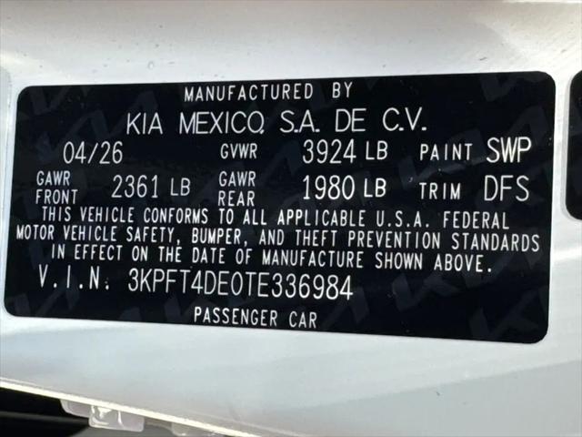 2026 Kia K4 LXS