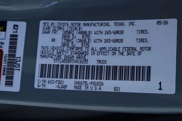 2026 Toyota Tundra SR5 CrewMax 5.5' Bed