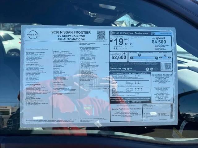 2026 Nissan Frontier Crew Cab SV 4x4