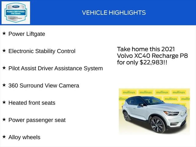 2021 Volvo XC40 Recharge Pure Electric P8