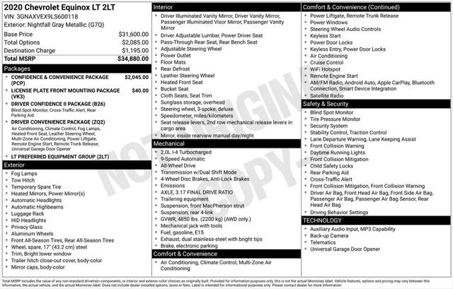 2020 Chevrolet Equinox AWD LT 2.0L Turbo