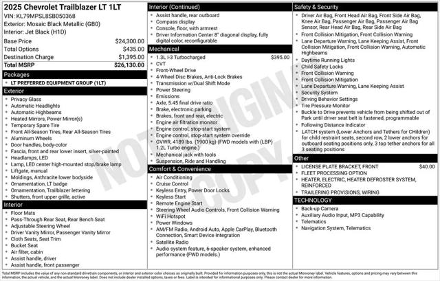 2025 Chevrolet TrailBlazer FWD LT