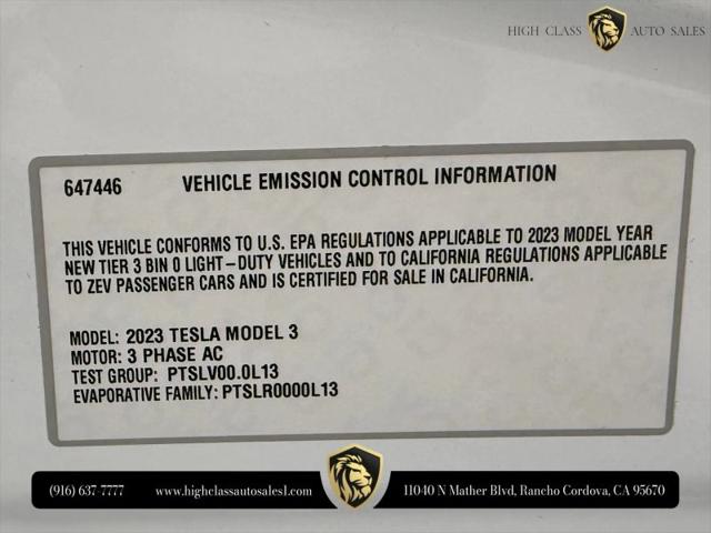 2023 Tesla Model 3 Rear-Wheel Drive