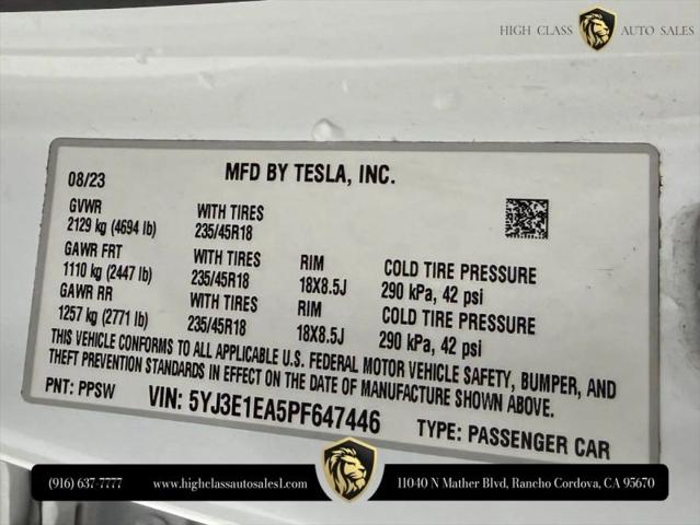 2023 Tesla Model 3 Rear-Wheel Drive