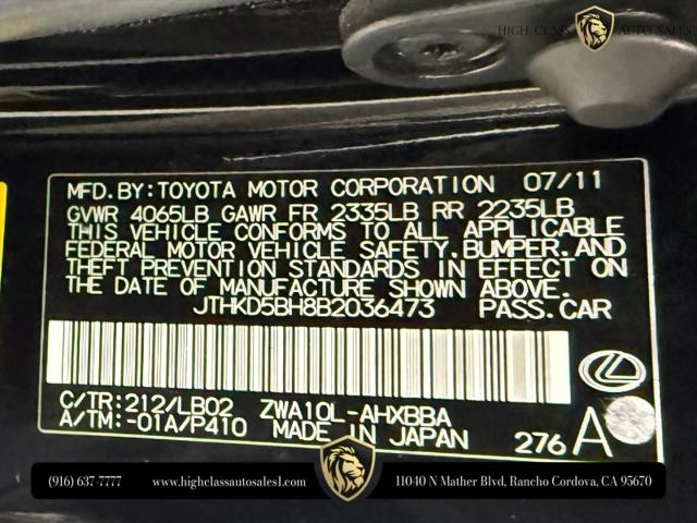 2011 Lexus CT 200h Premium
