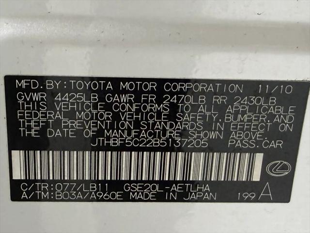 2011 Lexus IS 250 250