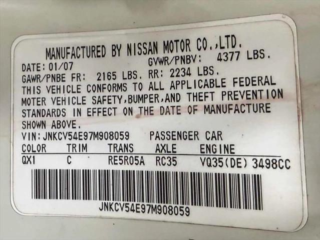 2007 INFINITI G35 G35