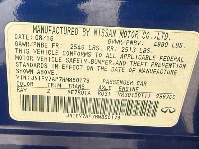 2017 INFINITI Q50 3.0t Red Sport 400
