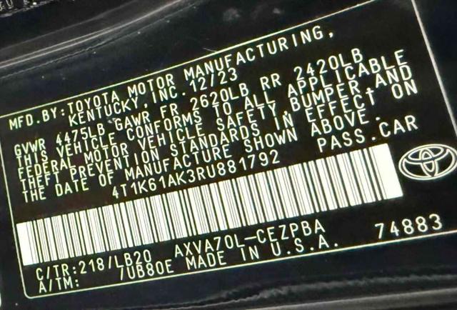2024 Toyota Camry XSE
