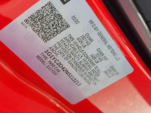 2022 Chevrolet Corvette Stingray RWD Coupe 3LT