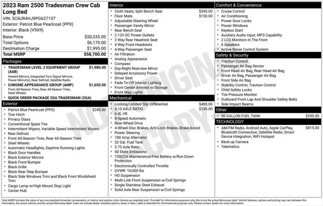 2023 Ram 2500 Tradesman Crew Cab 4x2 8' Box