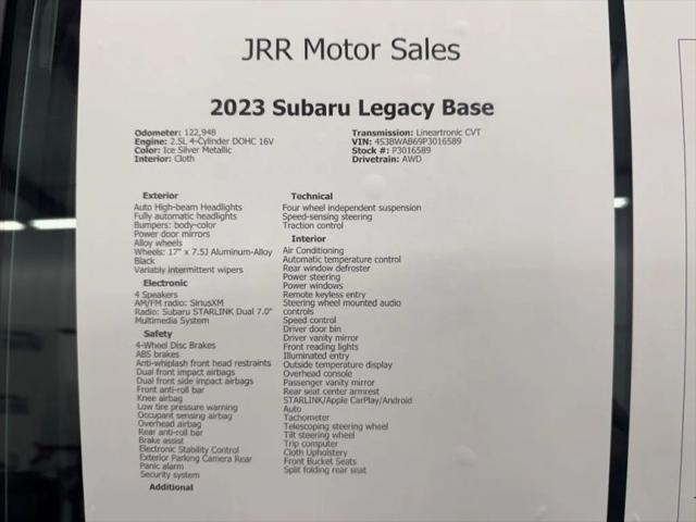 2023 Subaru Legacy Base