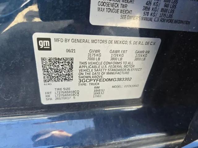 2021 Chevrolet Silverado 1500 4WD Crew Cab Short Bed LT Trail Boss