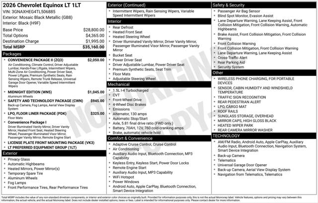2026 Chevrolet Equinox FWD LT