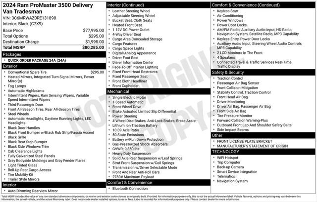 2024 Ram ProMaster Tradesman