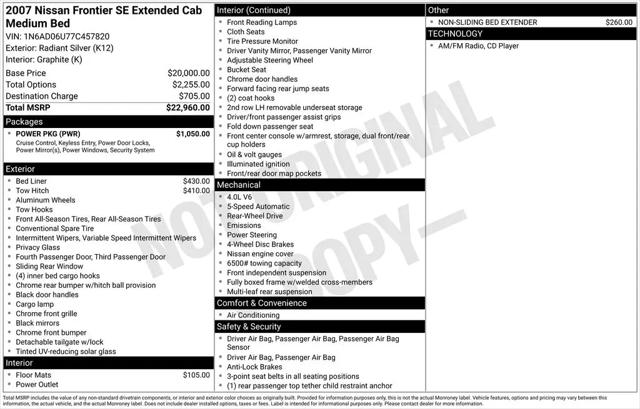 2007 Nissan Frontier SE