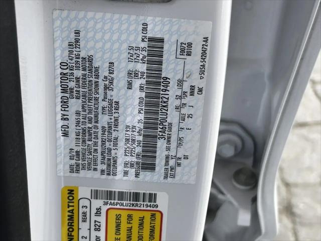 2019 Ford Fusion Hybrid SE
