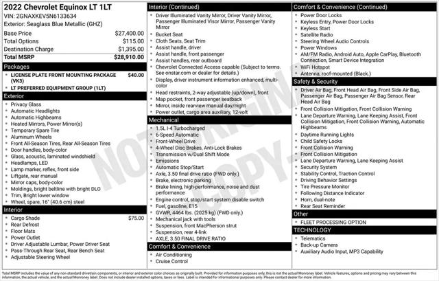 2022 Chevrolet Equinox FWD LT
