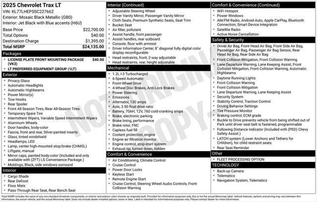2025 Chevrolet Trax FWD LT