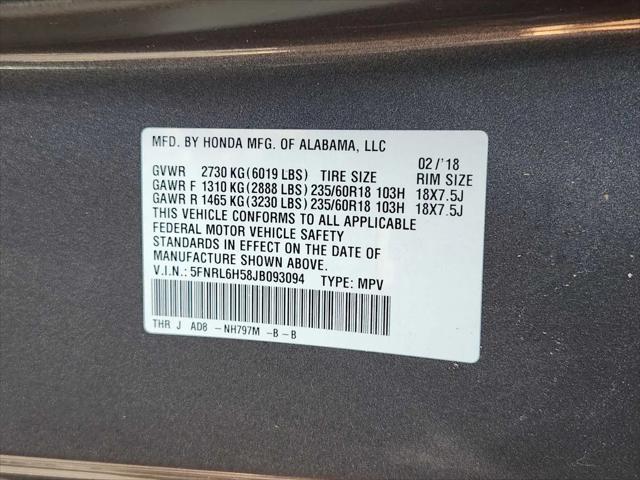 2018 Honda Odyssey EX