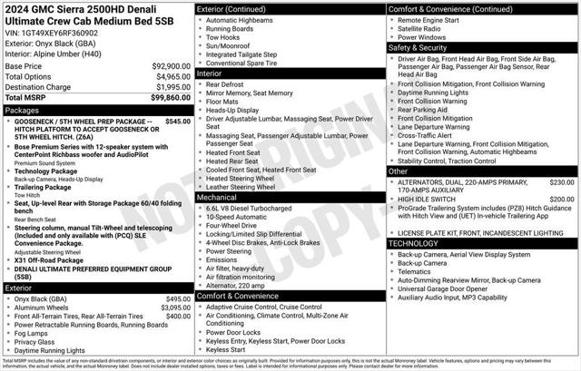2024 GMC Sierra 2500HD 4WD Crew Cab Standard Bed Denali Ultimate